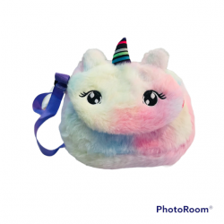 CARTERA DE  PELUCHE UNICORNIO